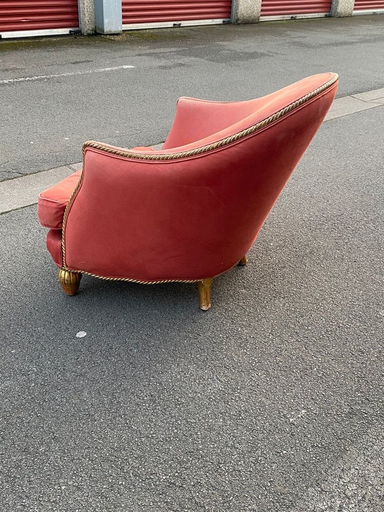 3 Chauffeuse in legno dorato Art Déco 1920/1930 circa
