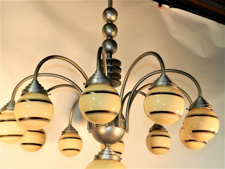 Large Modrenist Art Deco Chandelier Circa 1930/1950