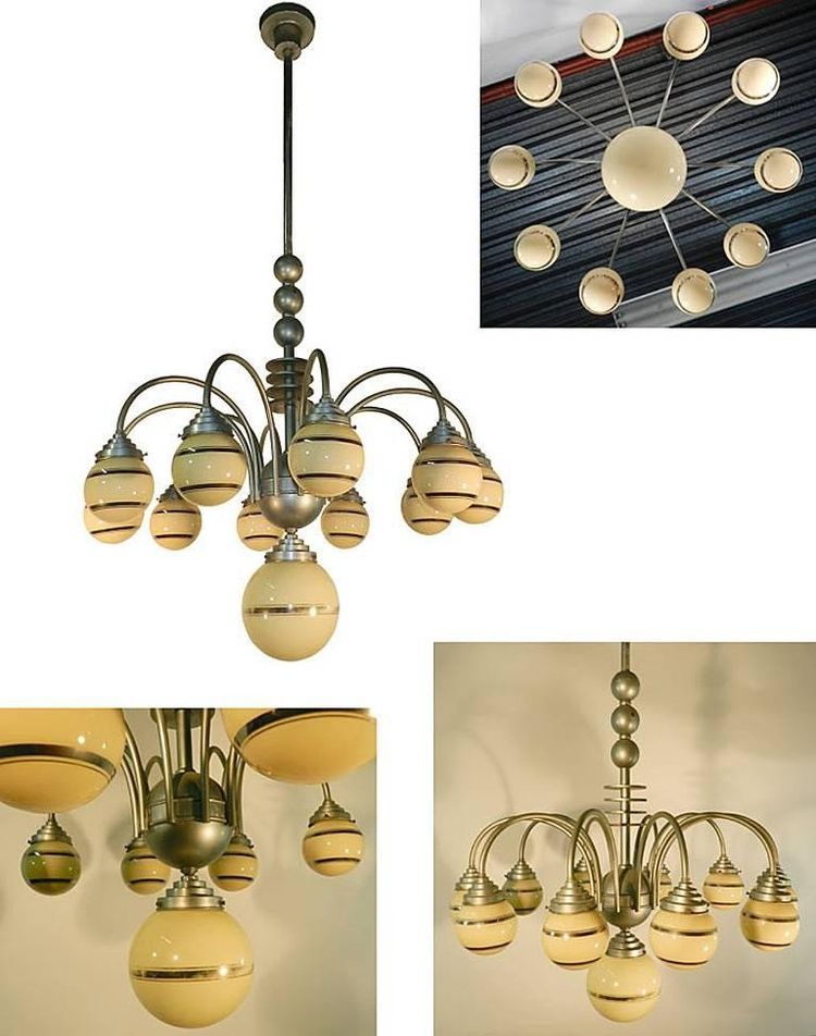 Large Modrenist Art Deco Chandelier Circa 1930/1950