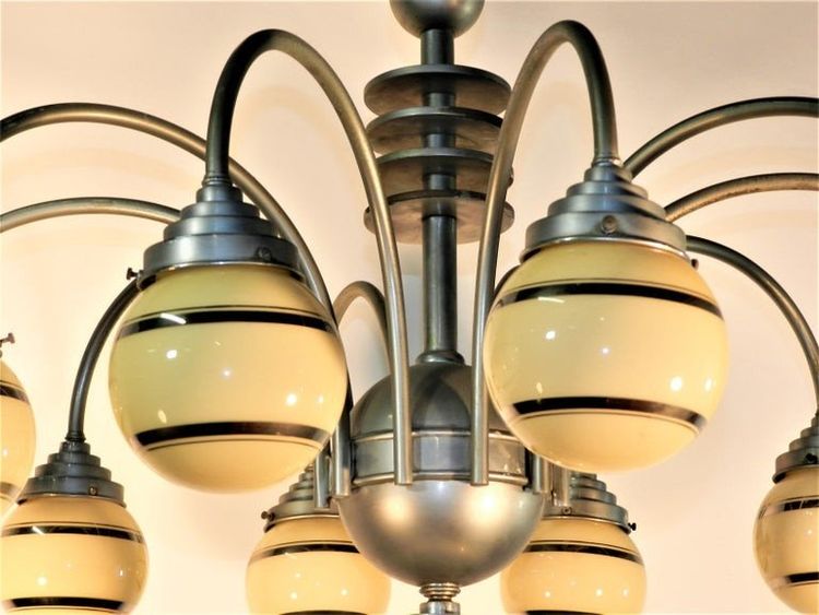 Large Modrenist Art Deco Chandelier Circa 1930/1950