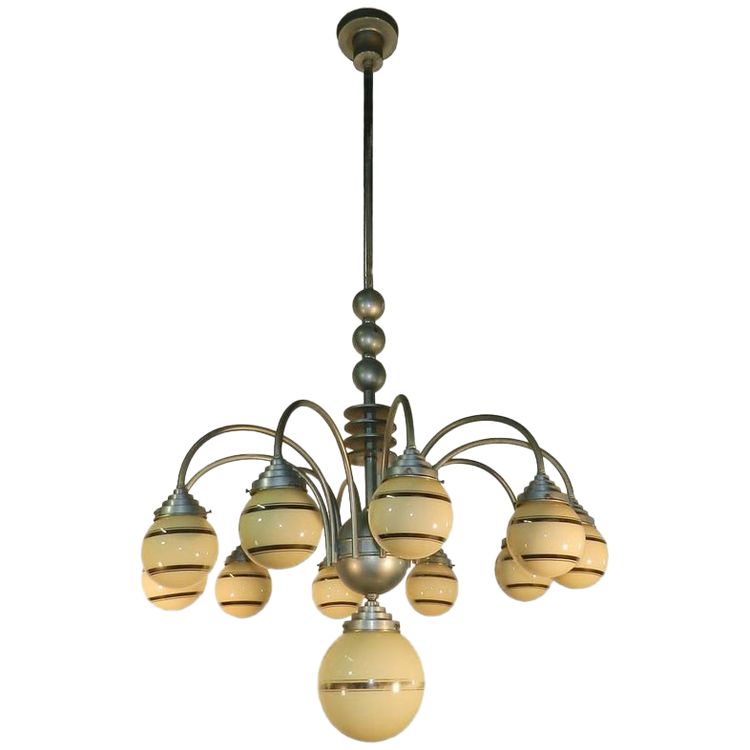 Large Modrenist Art Deco Chandelier Circa 1930/1950