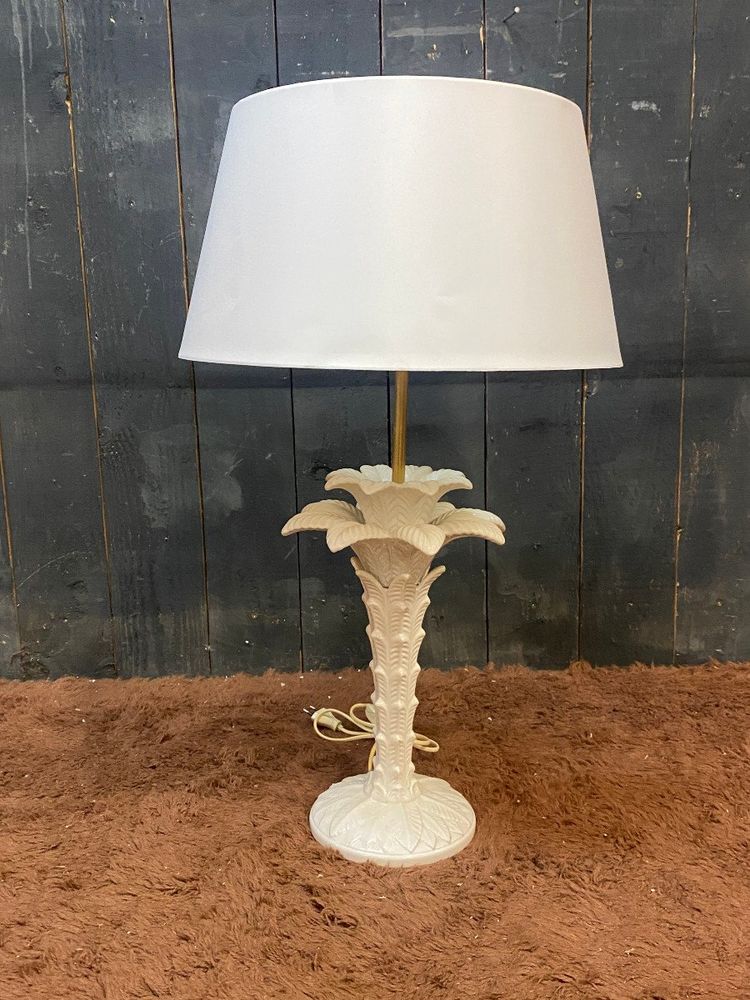 In Der Geschmack Von Tommaso Barbi. Tischlampe Palmenform Keramik Circa 1970