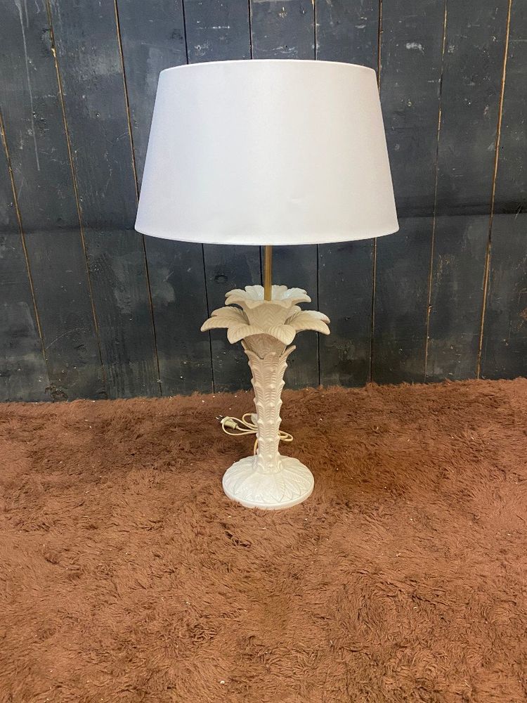 In Der Geschmack Von Tommaso Barbi. Tischlampe Palmenform Keramik Circa 1970
