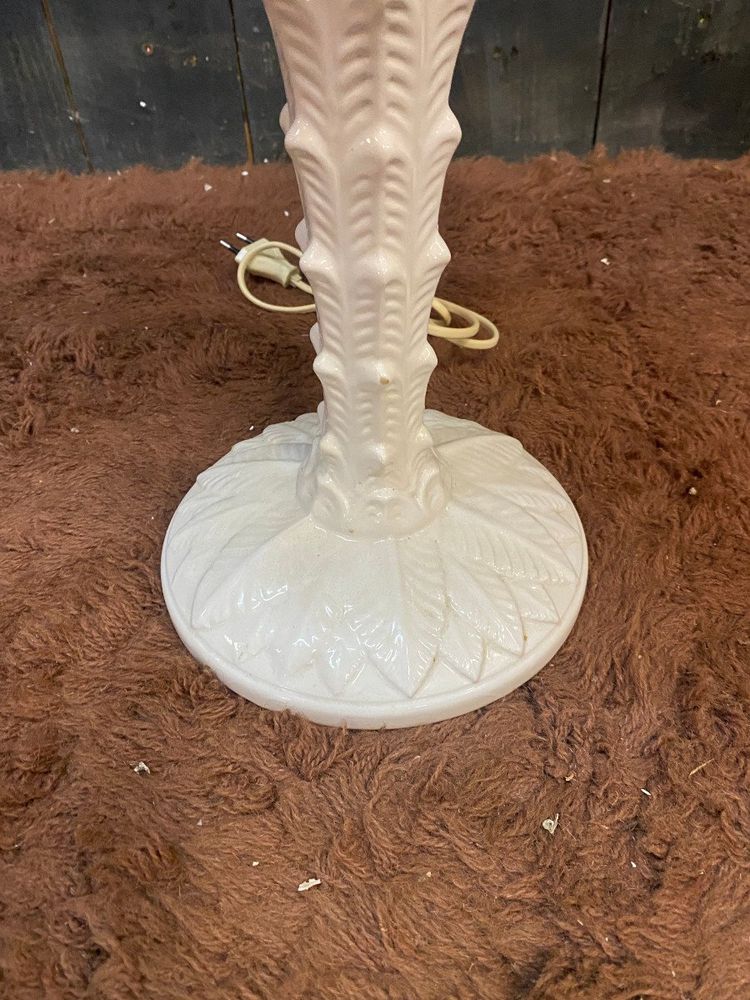 In Der Geschmack Von Tommaso Barbi. Tischlampe Palmenform Keramik Circa 1970