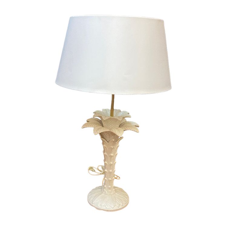 In Der Geschmack Von Tommaso Barbi. Tischlampe Palmenform Keramik Circa 1970