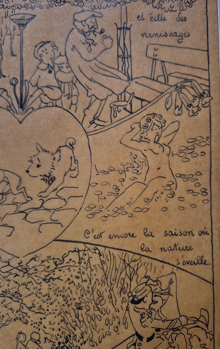 Le Printemps Drawing on Carlegle tracing paper