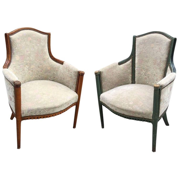 2 Elegant Art Deco Armchairs Circa 1920/1930 Can Be Paired