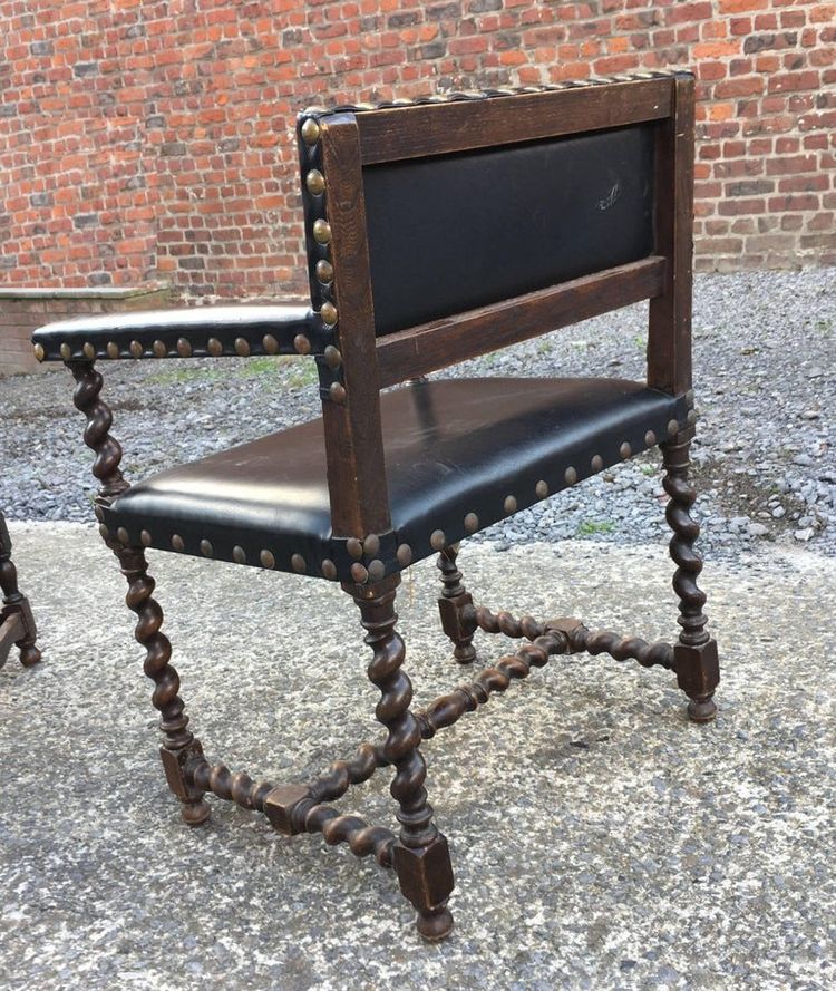 Two antique Louis XIII armchairs that could form a pair