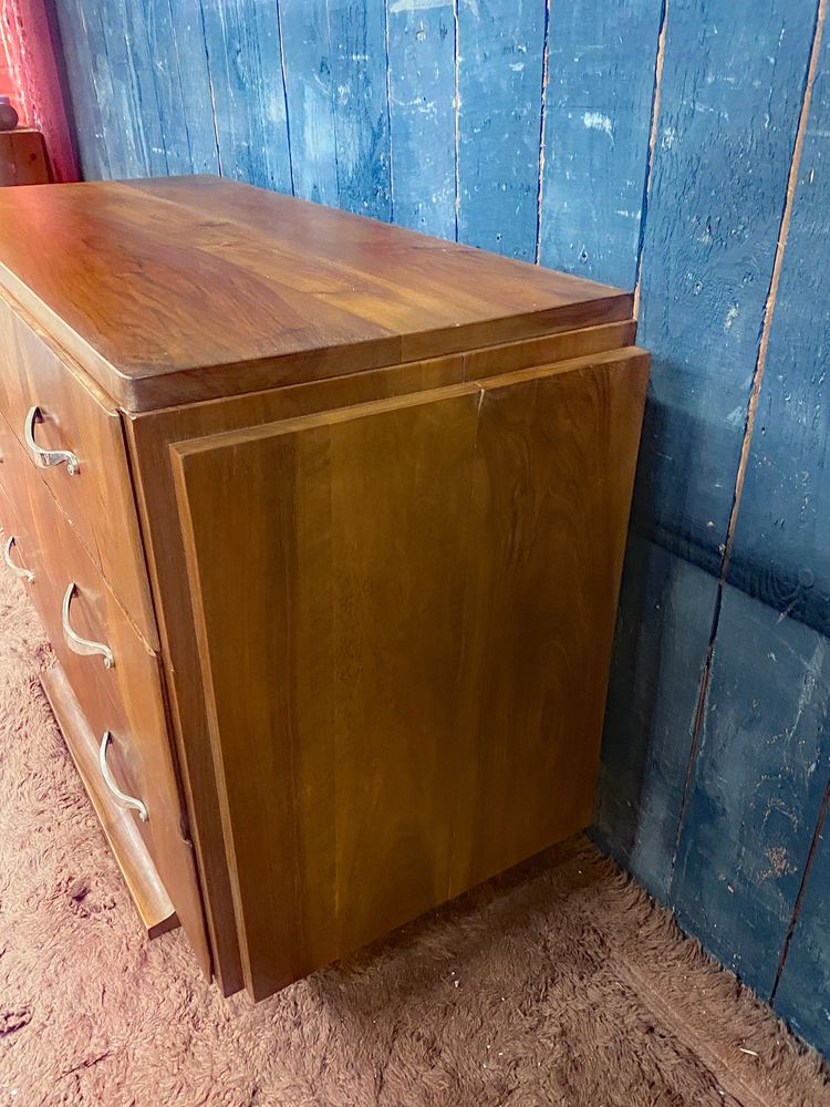 Elegante cassettiera Art Déco in palissandro e bronzo nichelato 1930 circa