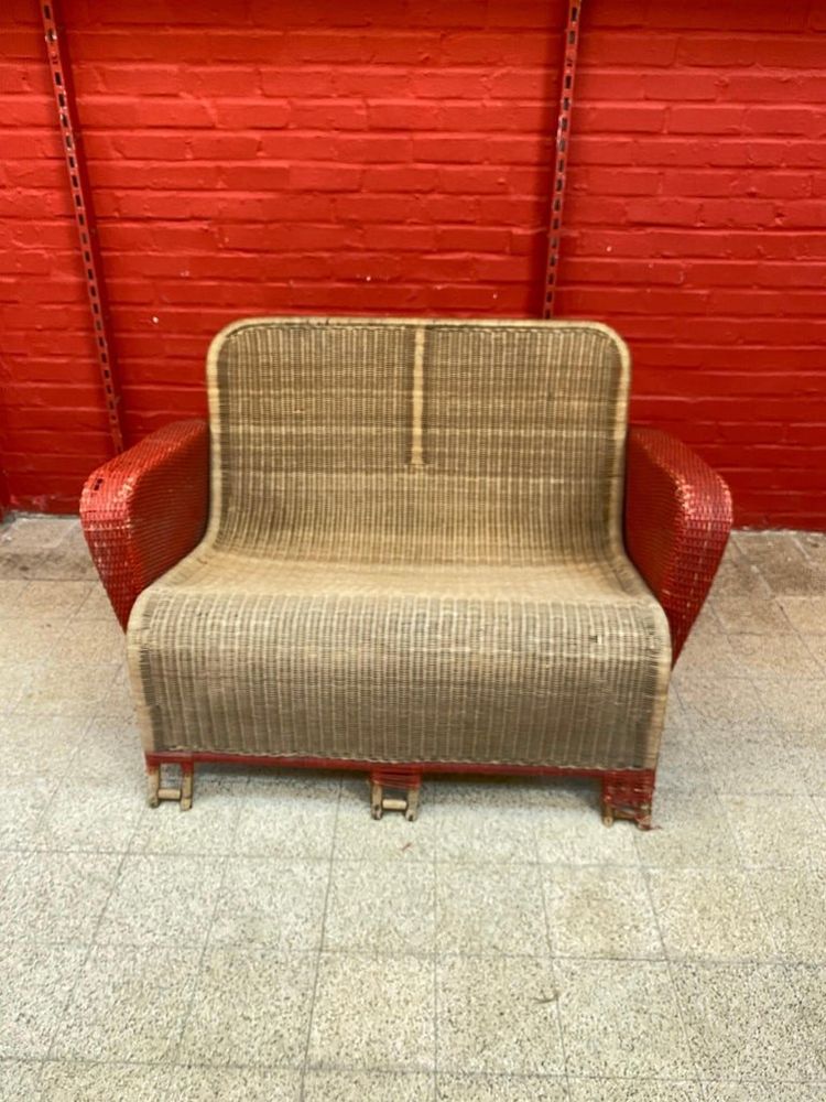 Art Deco Wicker Sofa Circa 1930
