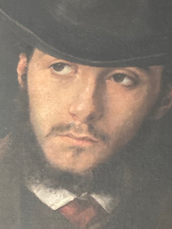 Paul de LABOULAYE (1849-1926) - Portrait de Léon Bonnat à la pipe - Huile sur Toile 