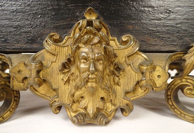 Orologio da tavolo in bronzo italiano a forma di pescatore Candelabro Napoleone III XIX secolo