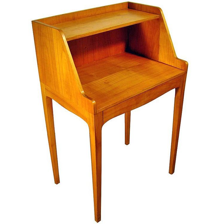 Tavolino in betulla con un cassetto Circa 1960