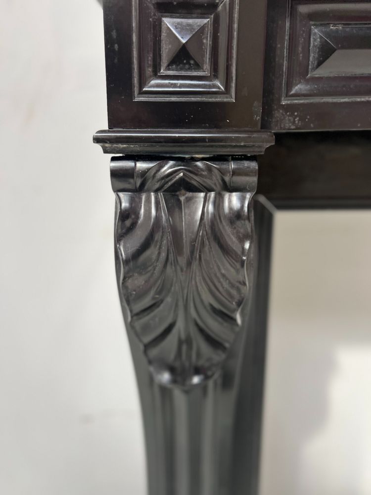 Napoleon III mantel with black marble claw feet 19th century