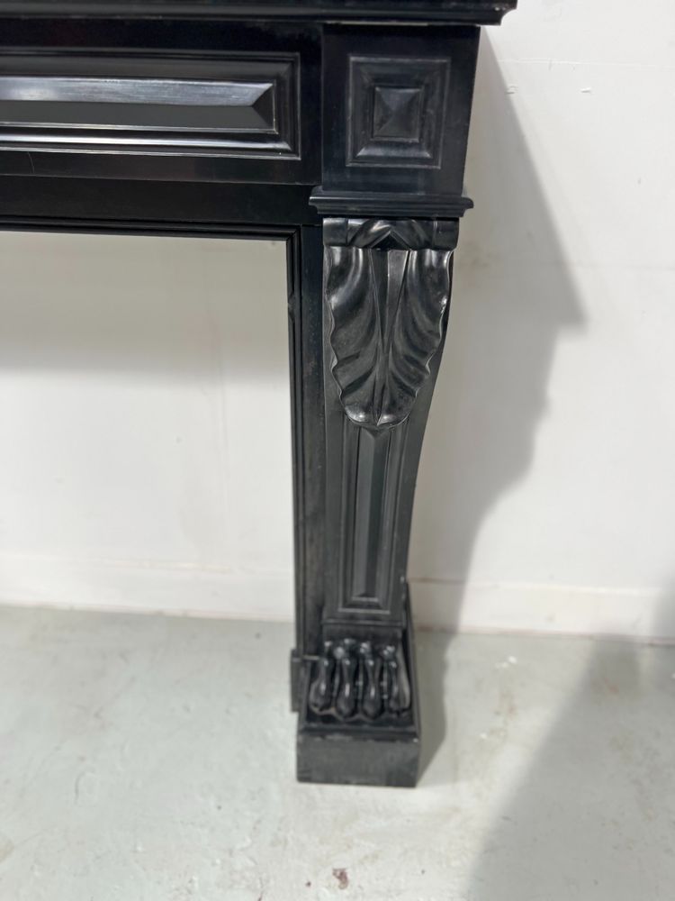 Napoleon III mantel with black marble claw feet 19th century