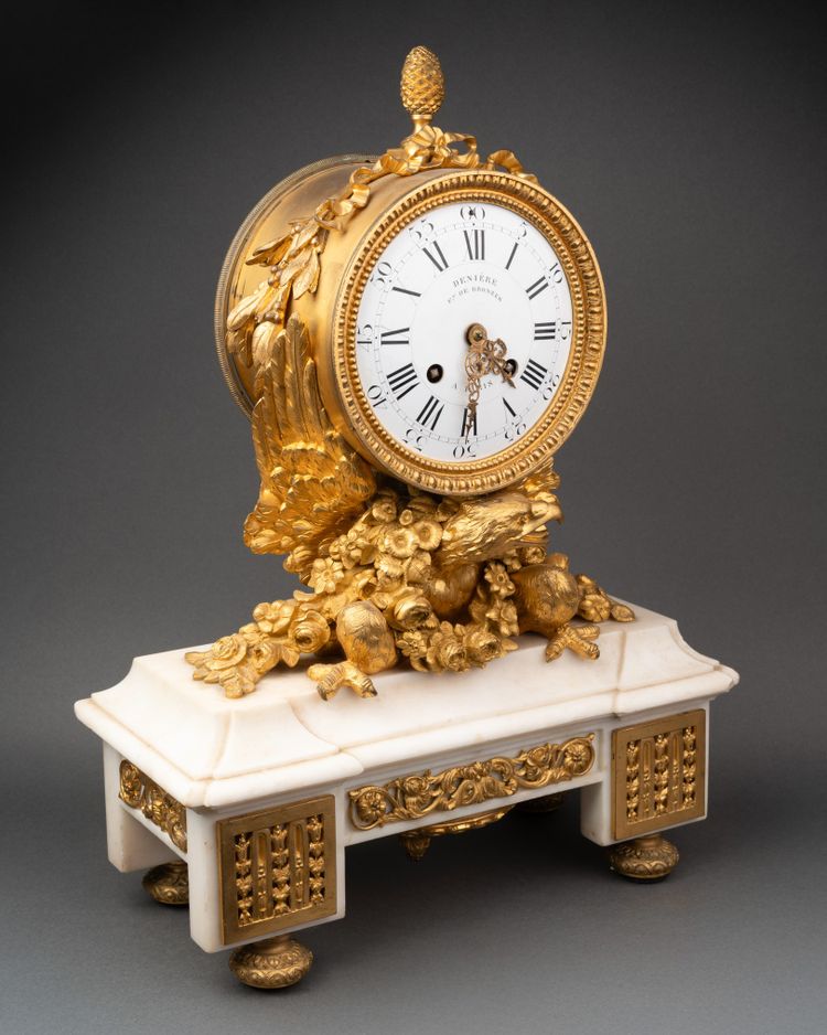 Marble and Gilt Bronze Clock, 19th Century