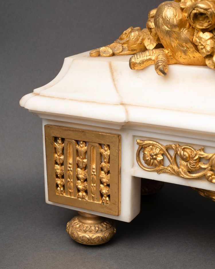 Marble and Gilt Bronze Clock, 19th Century