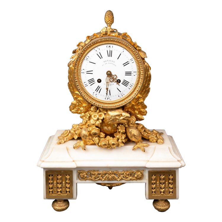 Marble and Gilt Bronze Clock, 19th Century