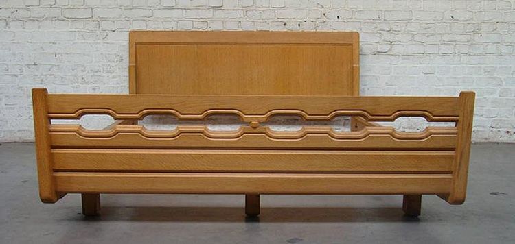 Guillerme Et Chambron , Oak Bed Edition Votre Maison Circa 1970