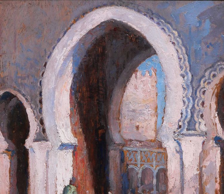 Henri Pontoy (attributed to) 1888-1968 Morocco, Fez, landscape Orientalist painting