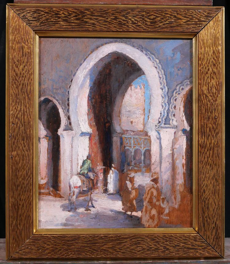 Henri Pontoy (attributed to) 1888-1968 Morocco, Fez, landscape Orientalist painting