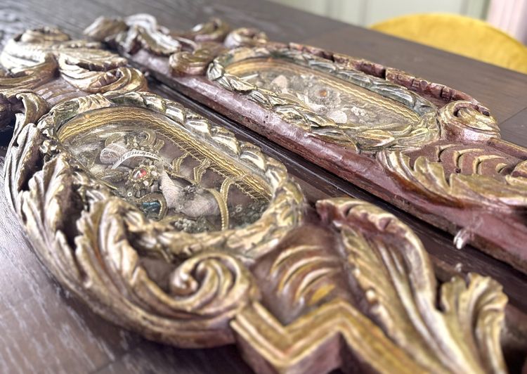 Pair Of Reliquaries - altarpiece element - 18th century