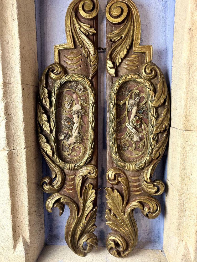 Pair Of Reliquaries - altarpiece element - 18th century