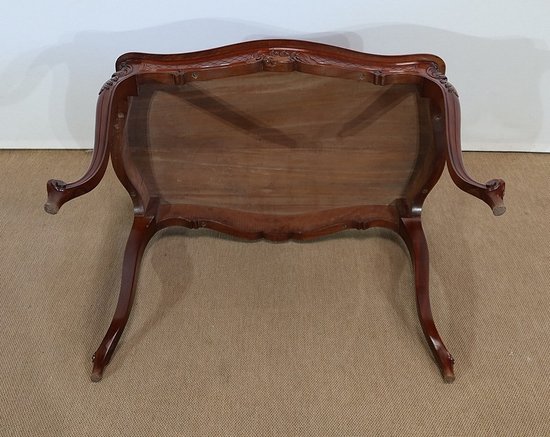  Table de milieu en Acajou massif, style Louis XV – 2ème partie XIXe 