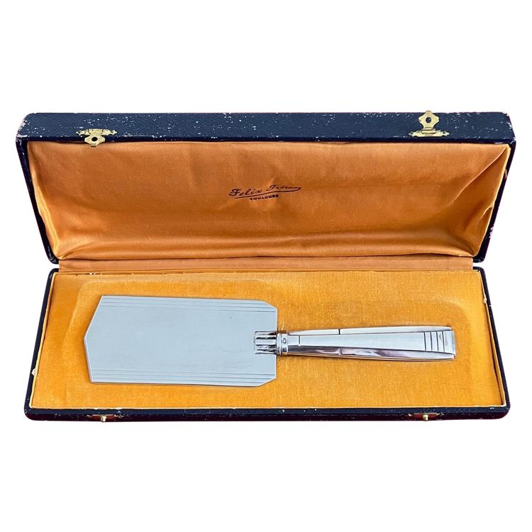 Art-Deco silver and silver-plated cake server circa 1930-1940 Puiforcat goldsmith