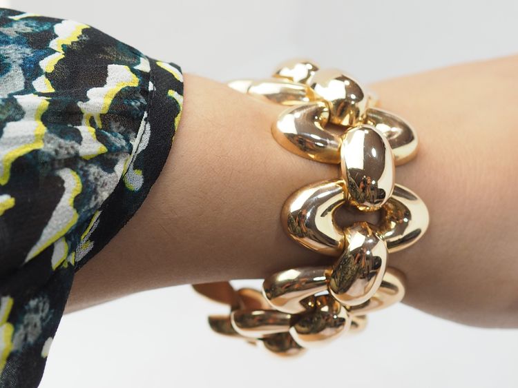 Wichtiges Tank-Armband aus den 40er Jahren in Roségold