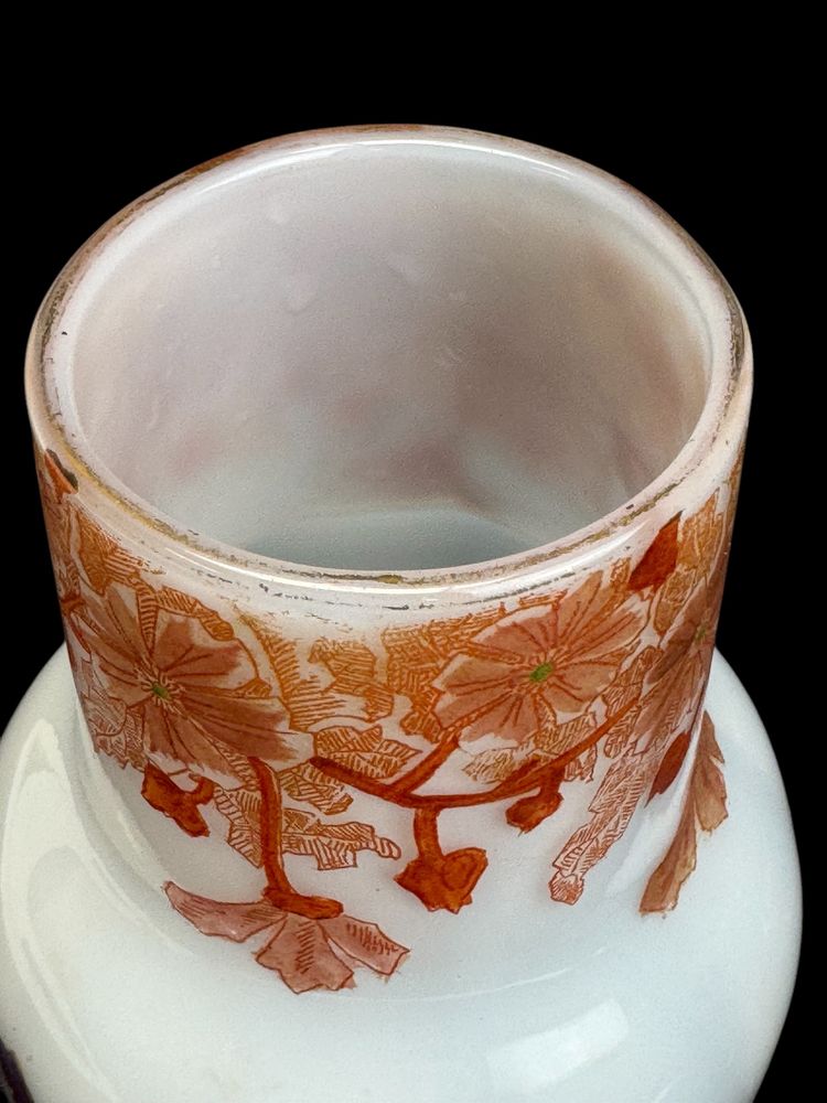 Legras Vase mit Anemonen-Dekor