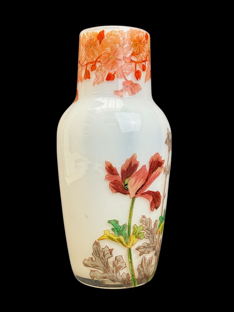 Legras Vase mit Anemonen-Dekor