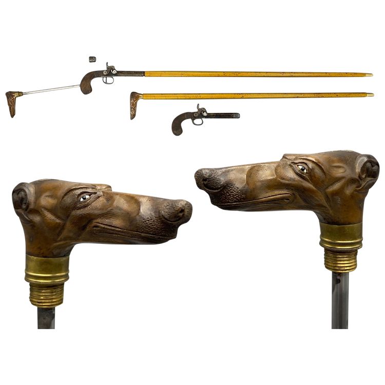 Pair of JALABERT LAMOTTE pistols with combined systems: removable sticks and stocks France