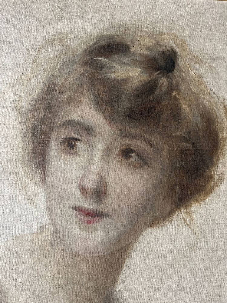 Gemälde HST/P "Elegante mit nackten Schultern" attr. Paul Emile CHABAS (1869-1937)