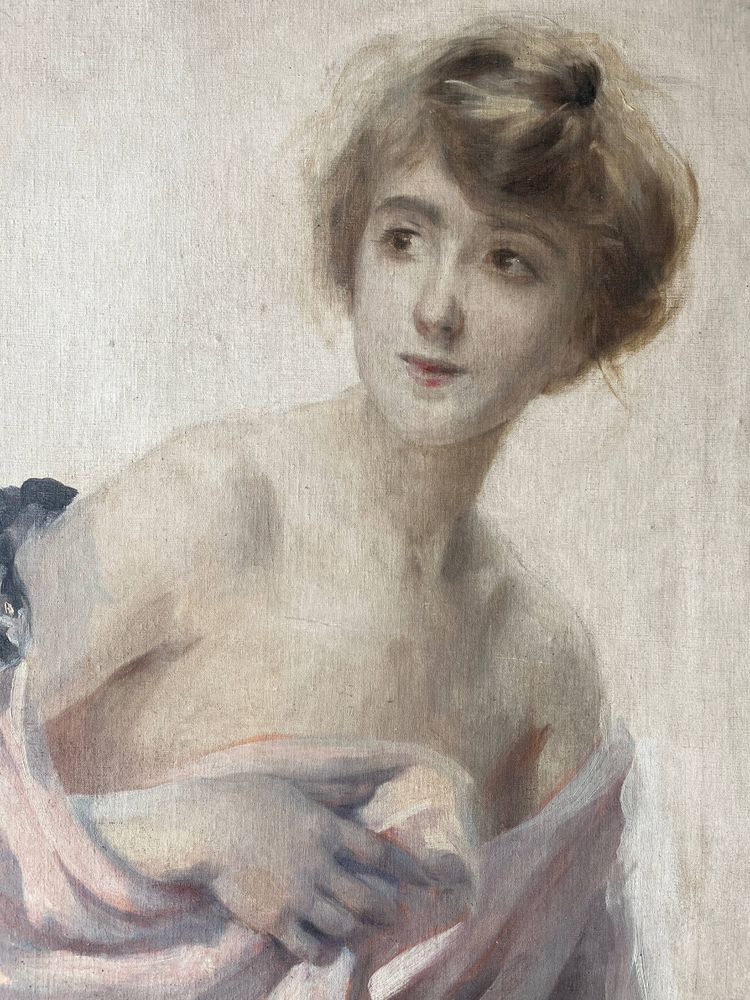 Gemälde HST/P "Elegante mit nackten Schultern" attr. Paul Emile CHABAS (1869-1937)