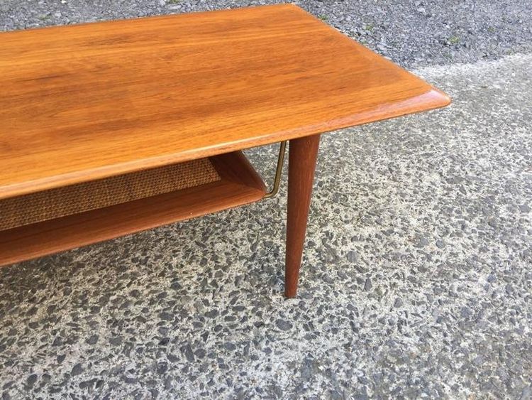 Peter Hvidt Grande Table De Salon Teck Danemark Circa 1950