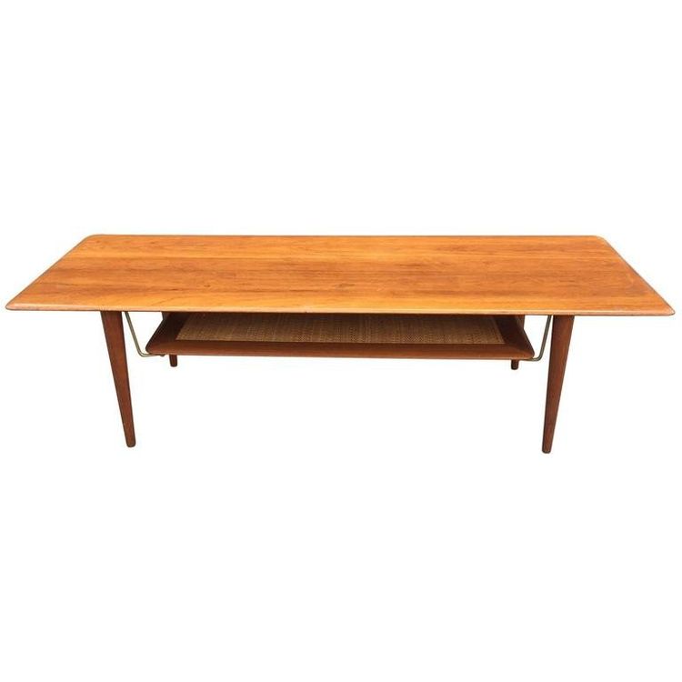 Peter Hvidt Grande Table De Salon Teck Danemark Circa 1950
