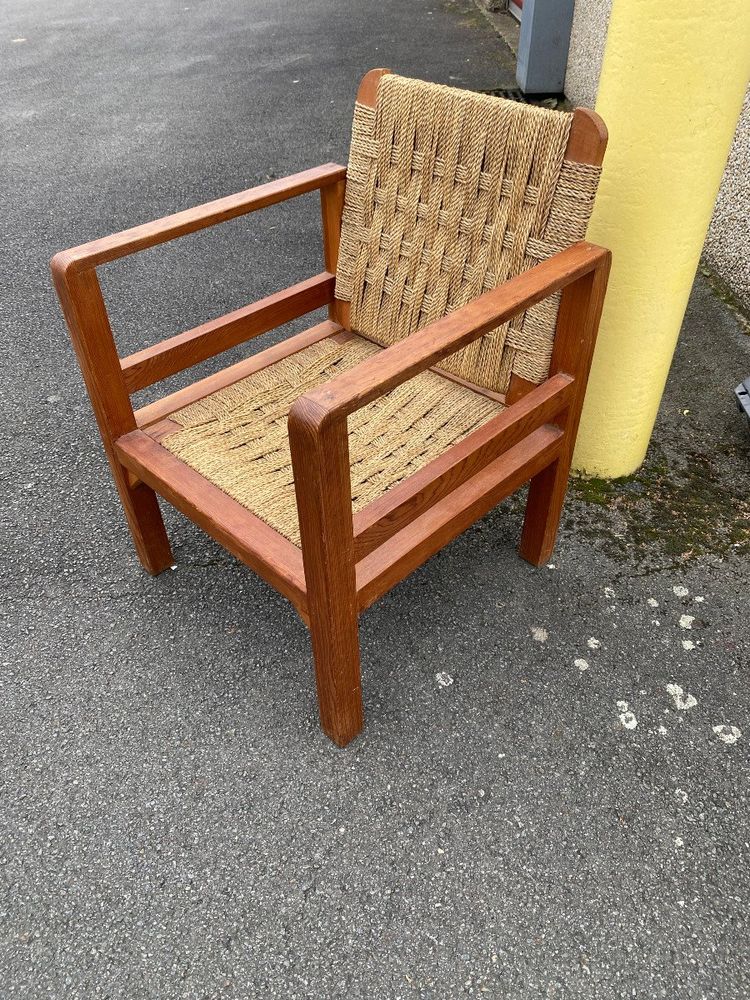 3 Vintage Armchairs In The Audoux And Minet Style Circa 1950/1960