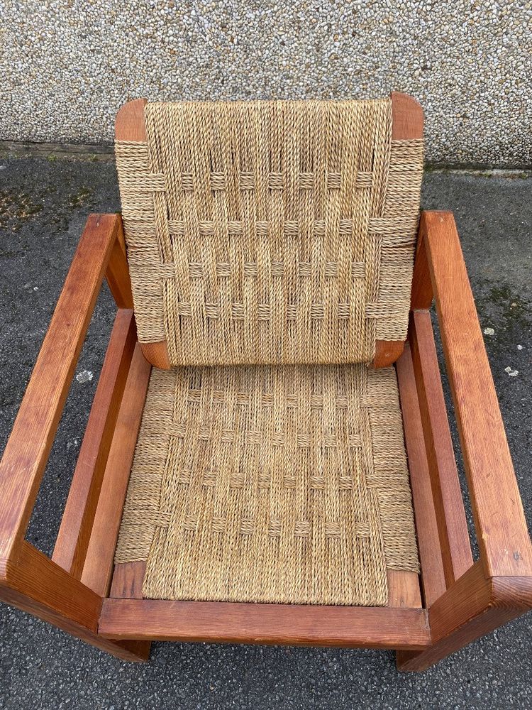 3 Vintage Armchairs In The Audoux And Minet Style Circa 1950/1960