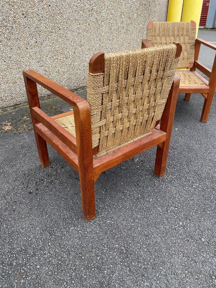 3 Vintage Armchairs In The Audoux And Minet Style Circa 1950/1960