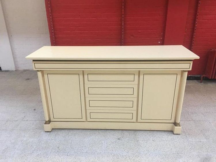 Maison Jean Charles, Buffet Neoclassic En Bois Laqué   Circa 1970