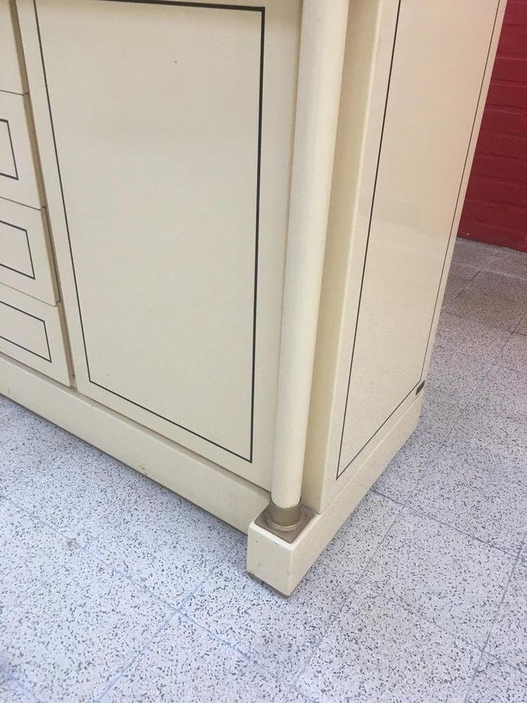 Maison Jean Charles, Buffet Neoclassic En Bois Laqué   Circa 1970