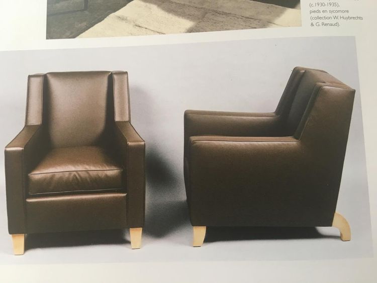 André Domin e Marcel Genevrière. 4 poltrone Art Déco, per la Casa Dominique, circa 1930.