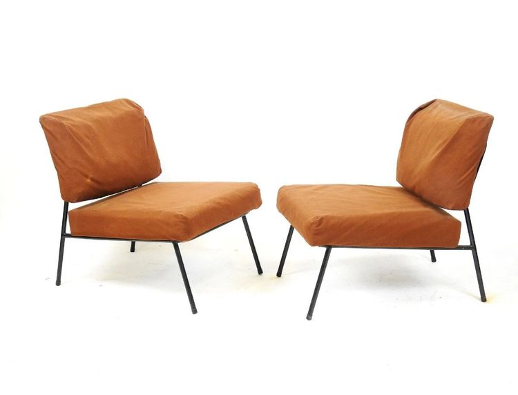 Pair of armchairs circa 1950 in the style of Pierre Guariche