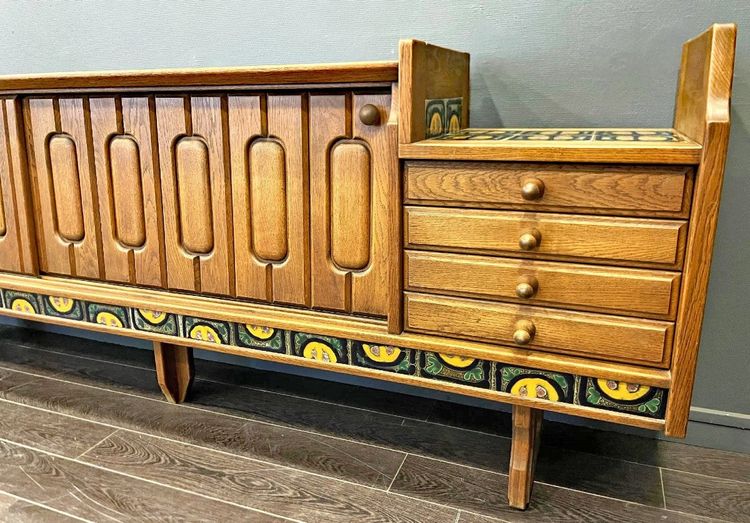 Guillerme Et Chambron , Grande credenza "simon" Edition Votre Maison Circa 1970