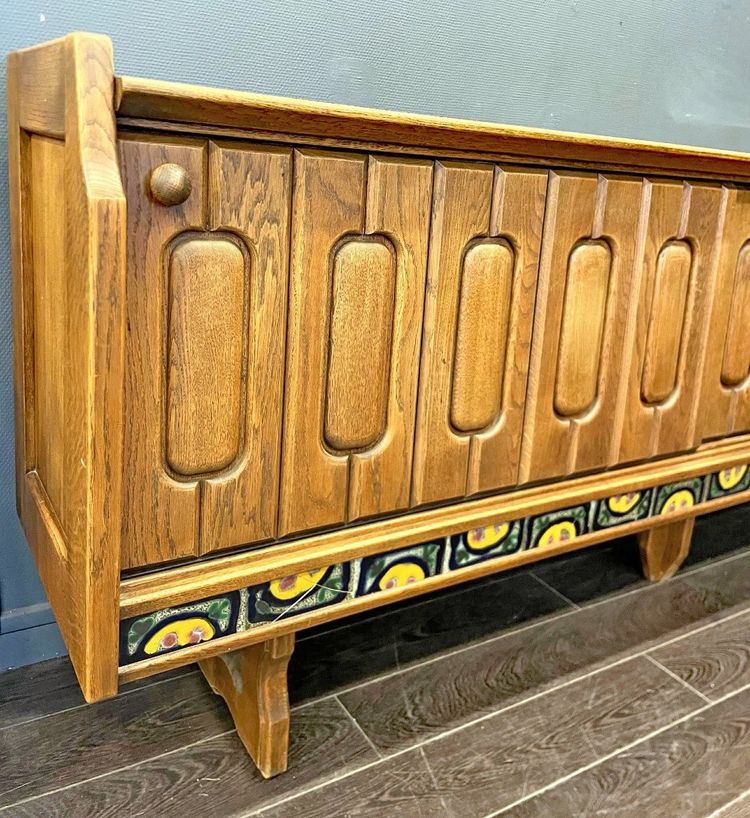 Guillerme Et Chambron , Grande credenza "simon" Edition Votre Maison Circa 1970