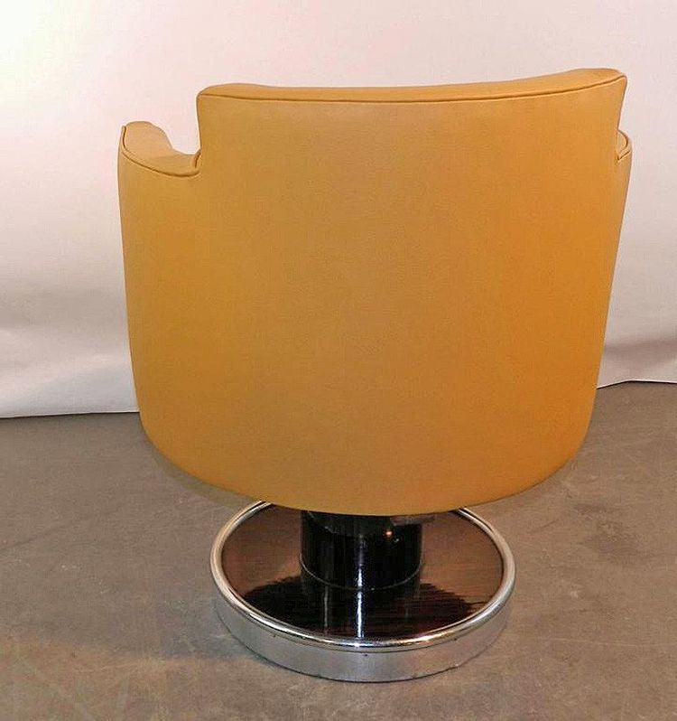 Decoene Freres , Important Fauteuil De Bureau Art Deco , Macassar Et Cuir, Restauré, Circa 1930