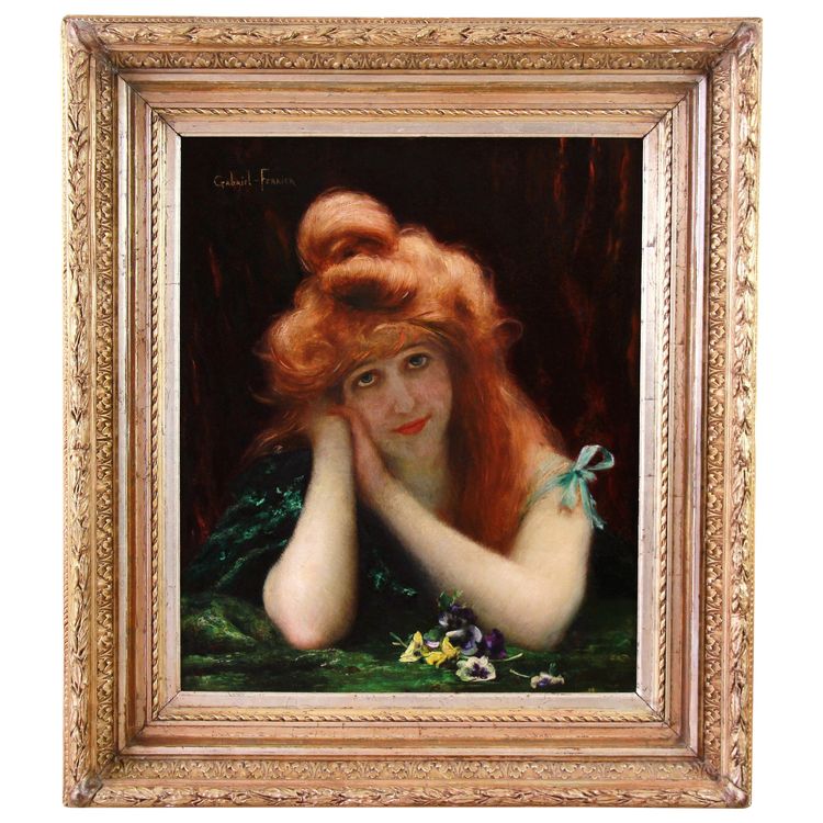 Ölgemälde auf leinwand, porträt von Madame Ferrier von Gabriel Ferrier Französische schule 19Th