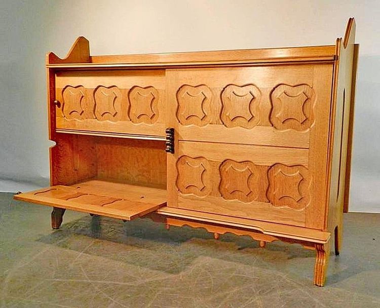 Guillerme Et Chambron, Raro buffet "Dario"  Edizione Votre Maison, 1970 circa