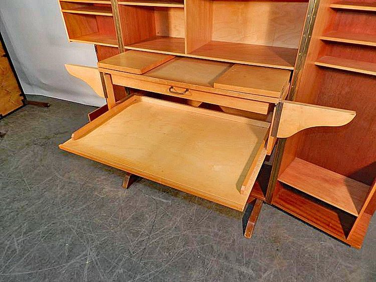 Compact Home Office Desk Interireur Sycomore Circa 1950/1960